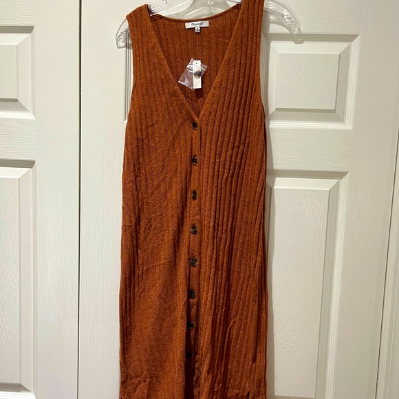 NWT Madewell Button Up Sweater Dress
